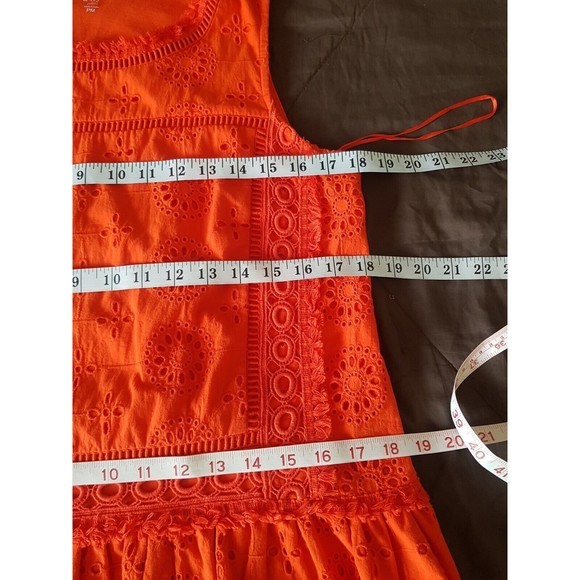 Crown & Ivy Blouse Crochet Ruffle Boho Frayed Rodeo Size PM Petite Medium - Picture 12 of 12